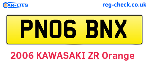 PN06BNX are the vehicle registration plates.