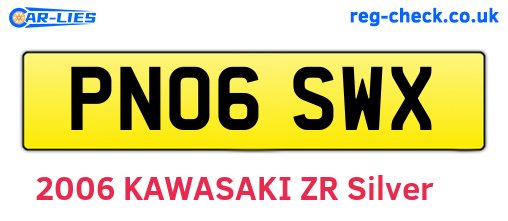 PN06SWX are the vehicle registration plates.