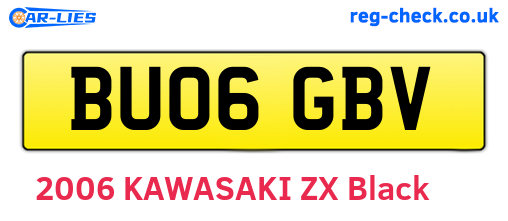 BU06GBV are the vehicle registration plates.