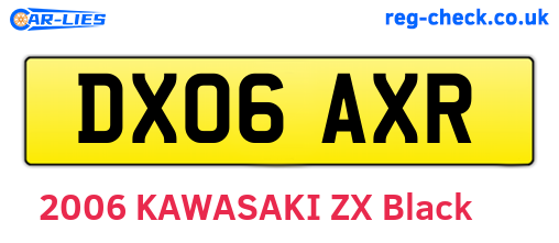 DX06AXR are the vehicle registration plates.