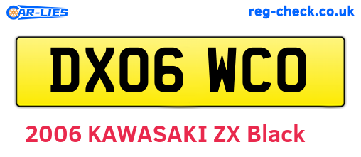 DX06WCO are the vehicle registration plates.