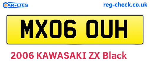 MX06OUH are the vehicle registration plates.