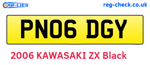 PN06DGY are the vehicle registration plates.
