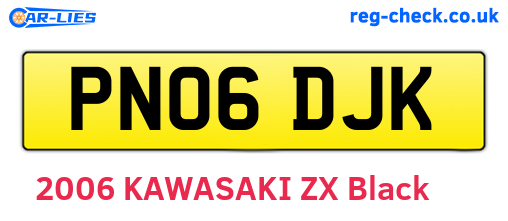 PN06DJK are the vehicle registration plates.