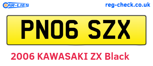 PN06SZX are the vehicle registration plates.