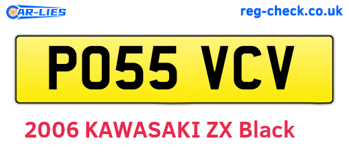 PO55VCV are the vehicle registration plates.