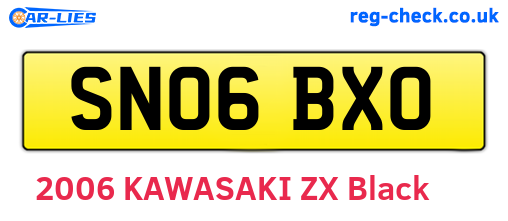 SN06BXO are the vehicle registration plates.