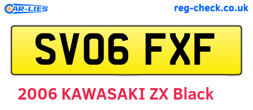 SV06FXF are the vehicle registration plates.