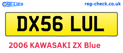 DX56LUL are the vehicle registration plates.