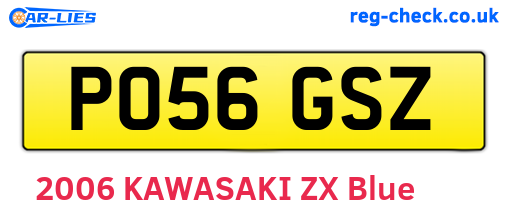 PO56GSZ are the vehicle registration plates.