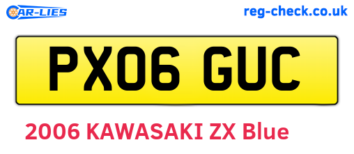 PX06GUC are the vehicle registration plates.