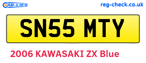 SN55MTY are the vehicle registration plates.