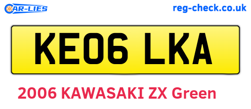 KE06LKA are the vehicle registration plates.