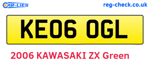 KE06OGL are the vehicle registration plates.
