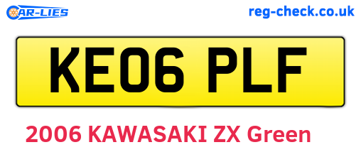 KE06PLF are the vehicle registration plates.