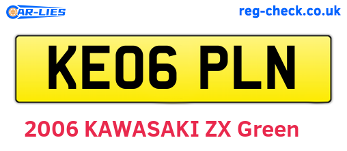 KE06PLN are the vehicle registration plates.
