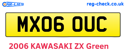 MX06OUC are the vehicle registration plates.