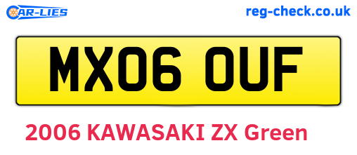 MX06OUF are the vehicle registration plates.
