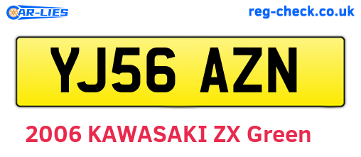 YJ56AZN are the vehicle registration plates.