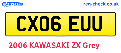CX06EUU are the vehicle registration plates.