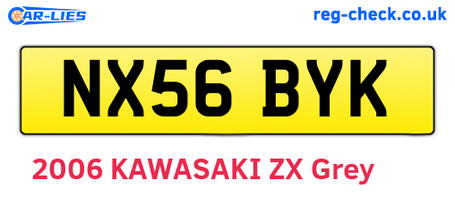 NX56BYK are the vehicle registration plates.