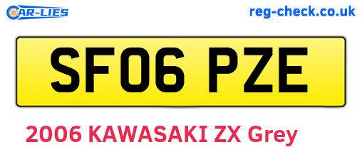 SF06PZE are the vehicle registration plates.
