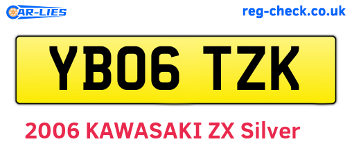 YB06TZK are the vehicle registration plates.