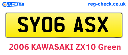 SY06ASX are the vehicle registration plates.