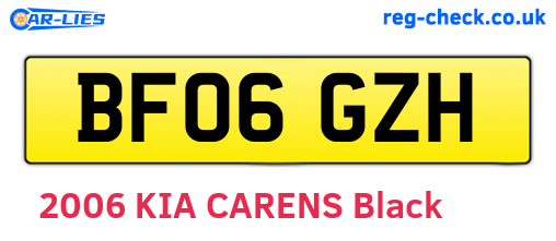 BF06GZH are the vehicle registration plates.