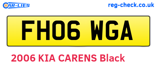 FH06WGA are the vehicle registration plates.