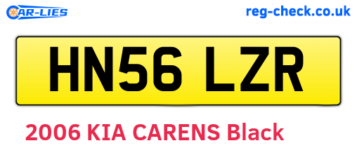 HN56LZR are the vehicle registration plates.