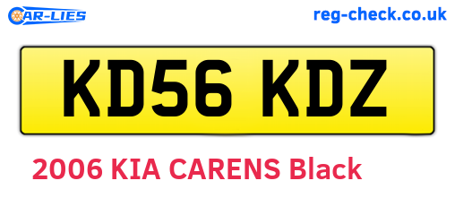 KD56KDZ are the vehicle registration plates.