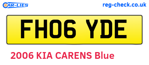 FH06YDE are the vehicle registration plates.