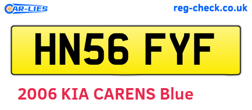 HN56FYF are the vehicle registration plates.