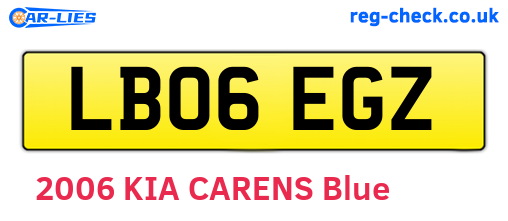 LB06EGZ are the vehicle registration plates.