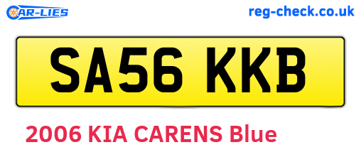 SA56KKB are the vehicle registration plates.