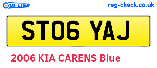 ST06YAJ are the vehicle registration plates.
