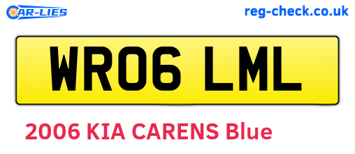 WR06LML are the vehicle registration plates.