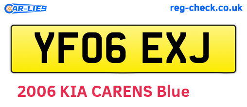 YF06EXJ are the vehicle registration plates.