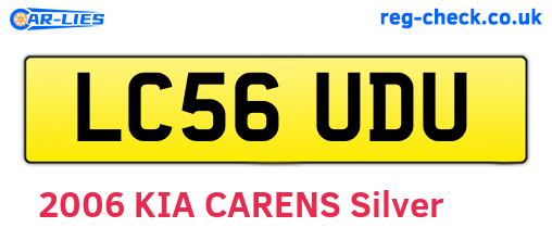 LC56UDU are the vehicle registration plates.