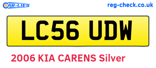 LC56UDW are the vehicle registration plates.