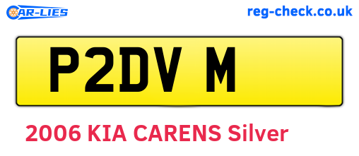 P2DVM are the vehicle registration plates.