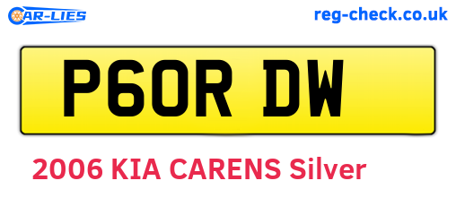 P60RDW are the vehicle registration plates.