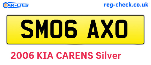 SM06AXO are the vehicle registration plates.