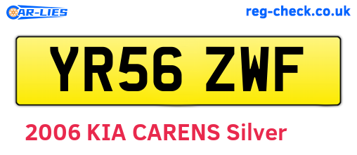 YR56ZWF are the vehicle registration plates.
