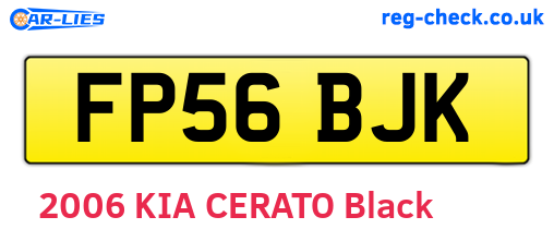 FP56BJK are the vehicle registration plates.