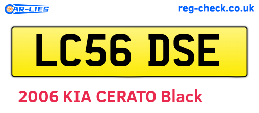 LC56DSE are the vehicle registration plates.
