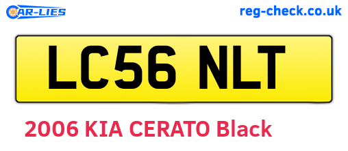 LC56NLT are the vehicle registration plates.