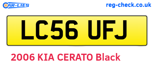 LC56UFJ are the vehicle registration plates.