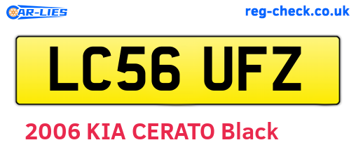 LC56UFZ are the vehicle registration plates.